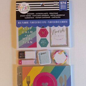 NWT 574 Happy Planner 'Meal Planning' Multi Pack Stickers Sticky Notes Food HTF